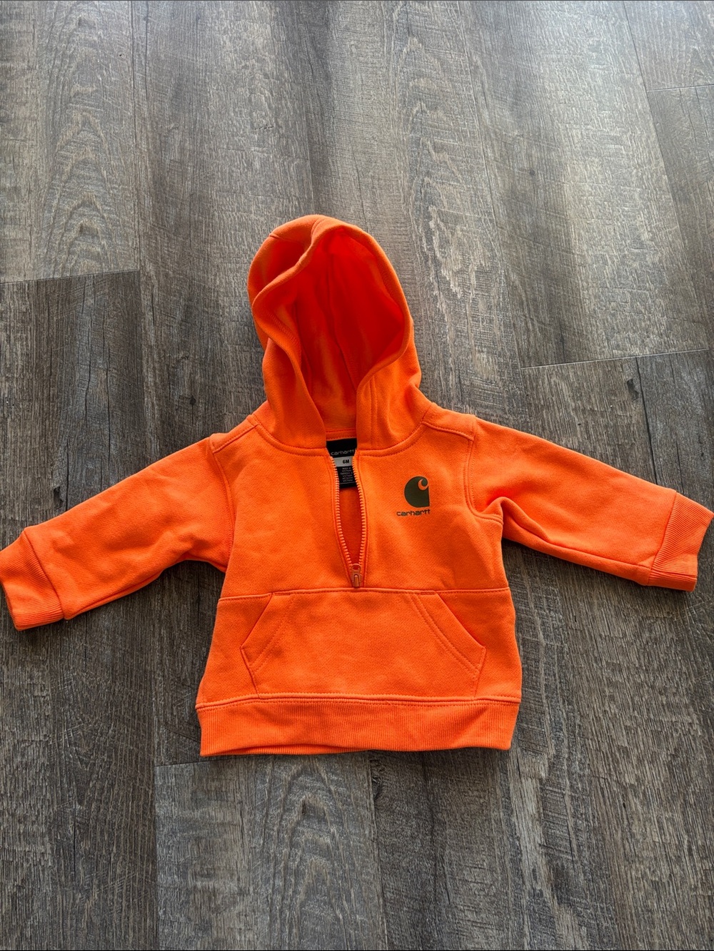 Carhartt Kids Bright Orange Half-Zip Hoodie